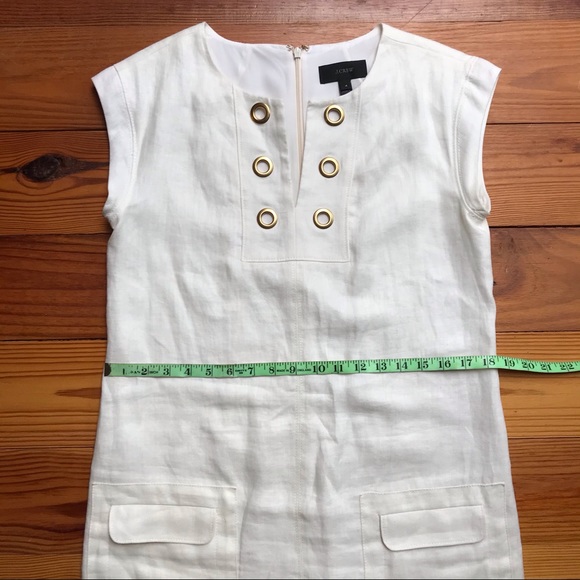J. Crew Cream Linen Shift Dress, EUC, 4 - Picture 8 of 16